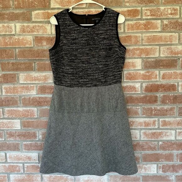 Brooks Brothers 346 Tweed Colorblock Dress Wool Blend Gray Women’s 10 Business - Picture 1 of 8
